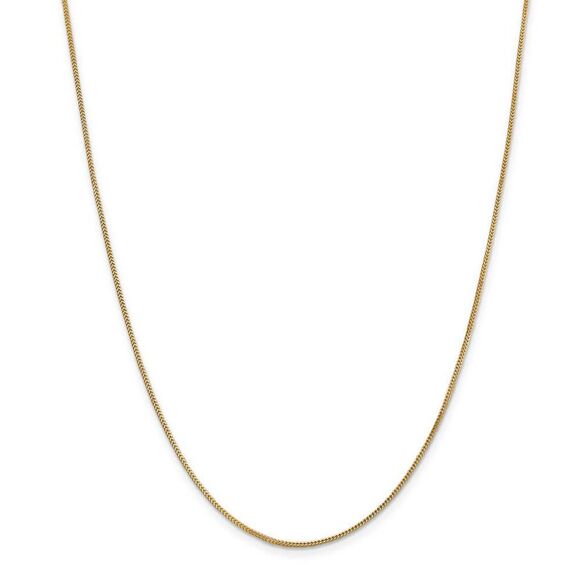 0.9mm, 14k Yellow Gold, Solid Franco Chain Necklace, 30 Inch - Picture 3 of 8